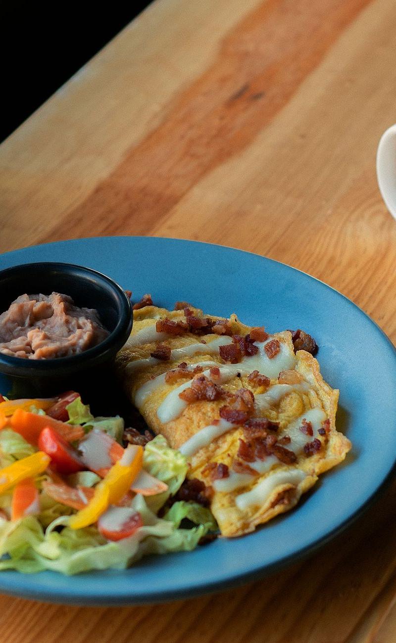 Bacon Cheddar Omelet with Sides