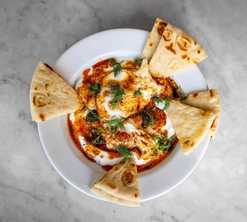 Hot Goat Cheese & Marinara Dip