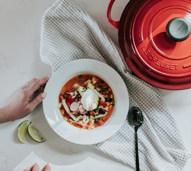 20-Min Creamy Salsa Chicken Soup