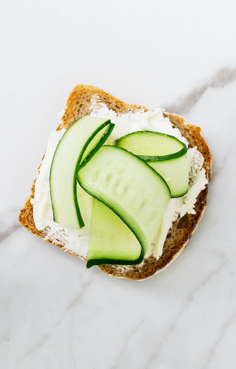 Cream Cheese Cucumber English Muffin