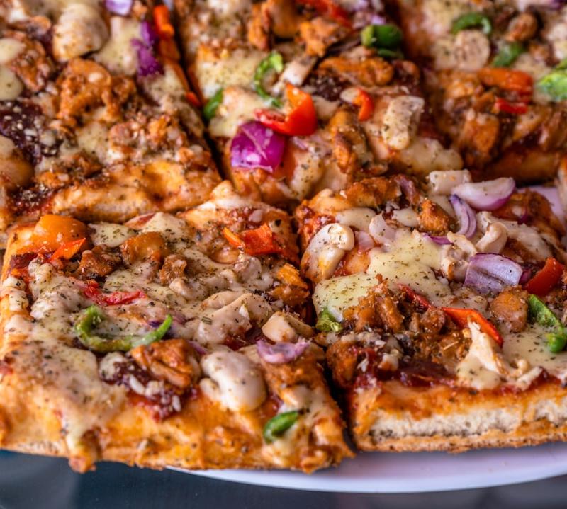 BBQ Chicken Naan Pizza