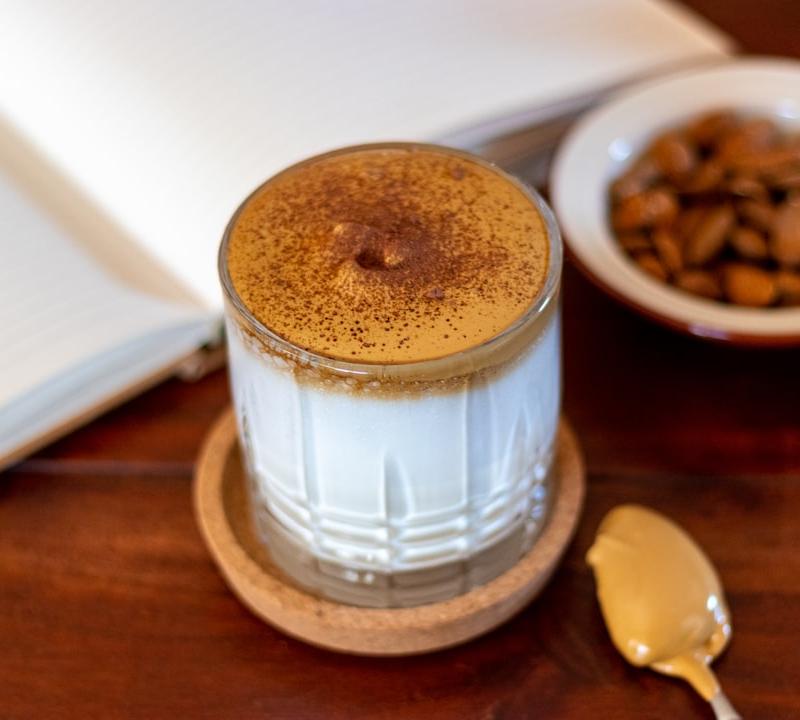 Whipped Coffee with Almonds & Peanut Butter