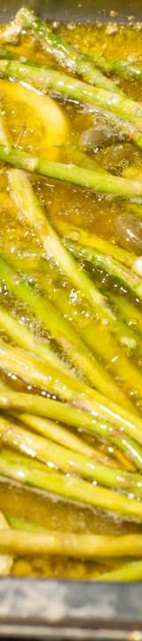 Sheet Pan Roasted Asparagus with Lemon & Capers