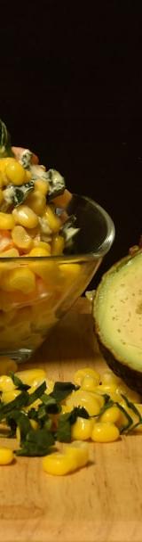 Lime Cilantro Corn & Avocado Salad