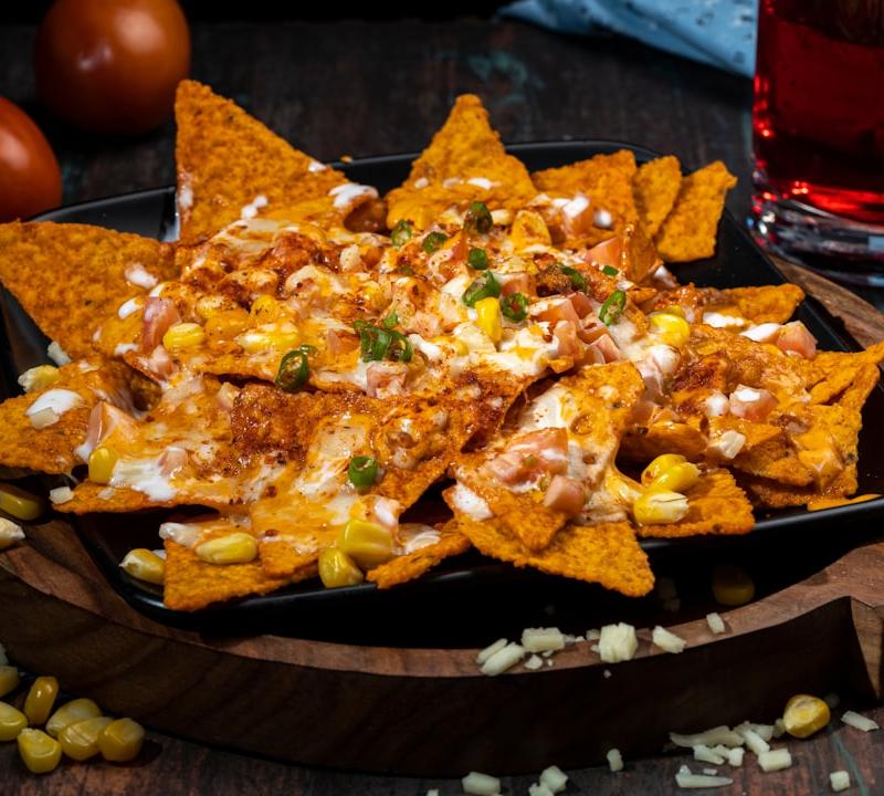 5-Min Loaded Chicken Nachos