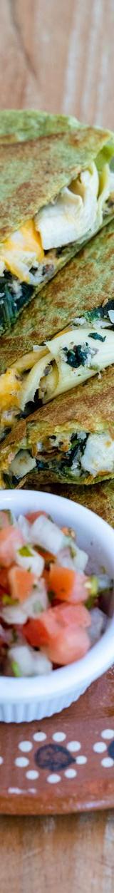 Melty Spinach Quesadilla