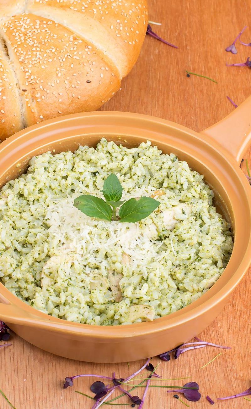 Pesto Chicken & Rice Bowl