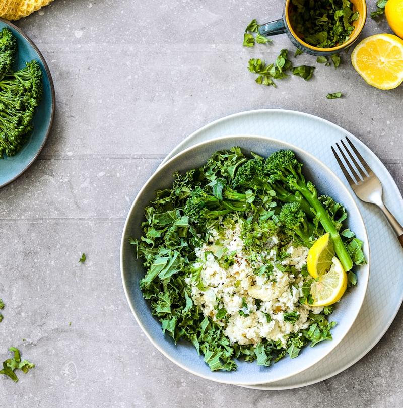 Lemon Couscous with Greens