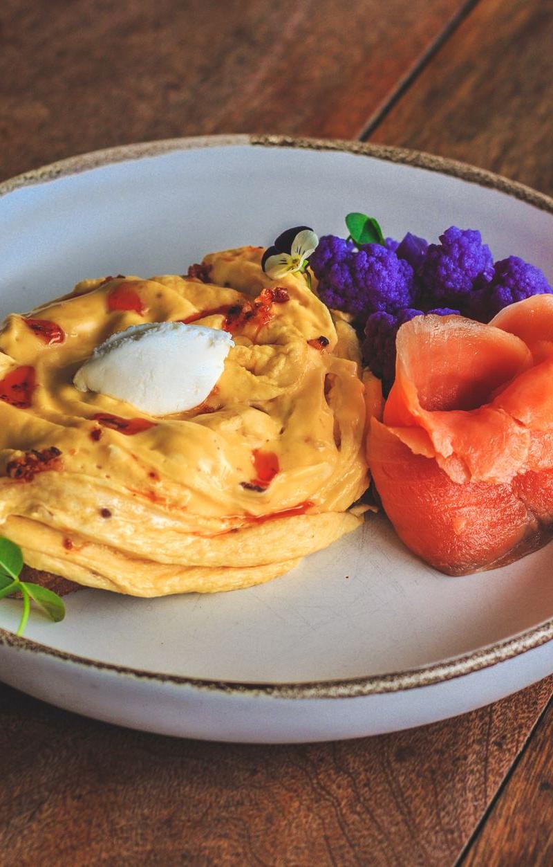 Kimchi Scrambled Eggs with Scallion