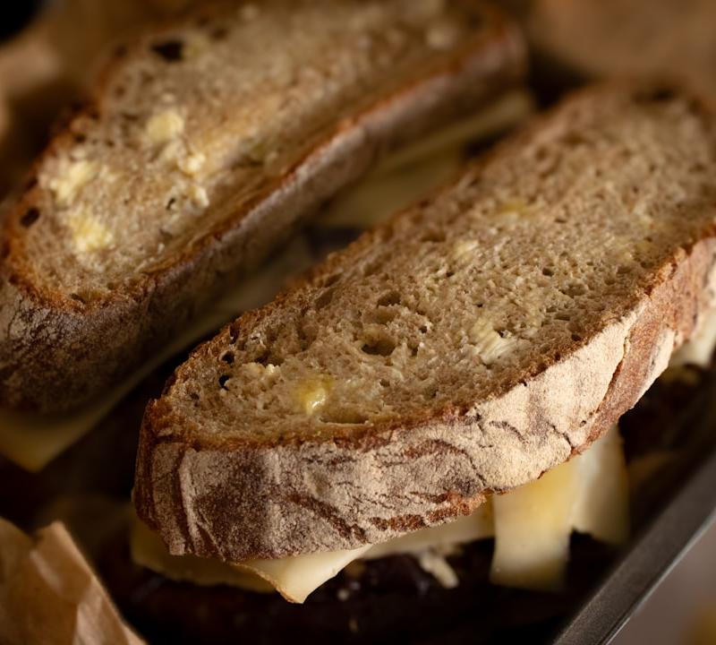 Melty Apple Cheddar Grilled Cheese