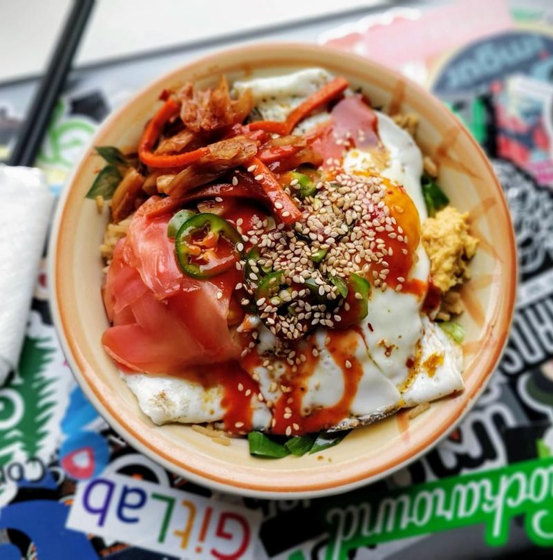 20-Min Pork Slaw Bowl with Ginger & Egg