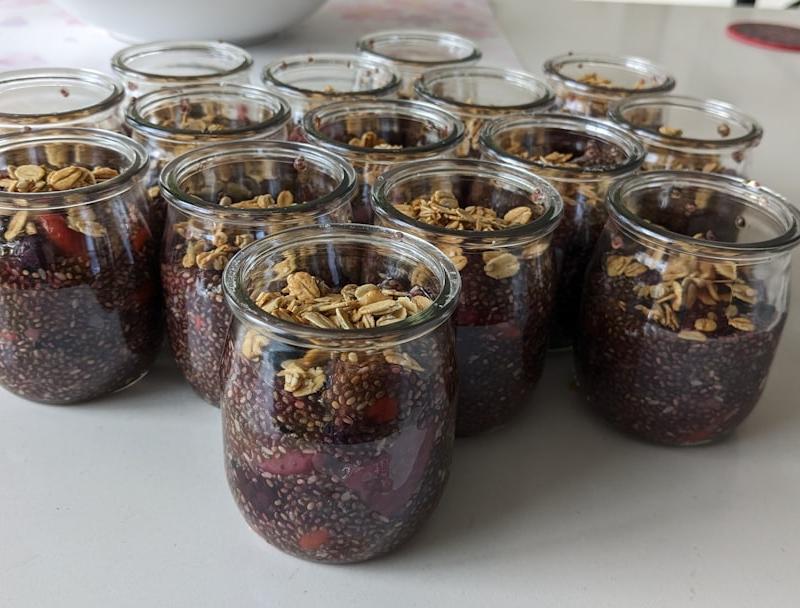Overnight Chia Pudding with Granola
