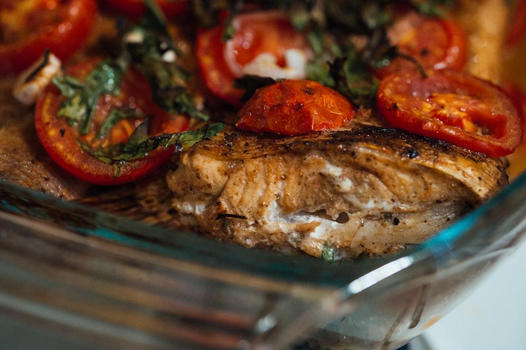 Pesto Chicken Thighs with Tomatoes & Chickpeas