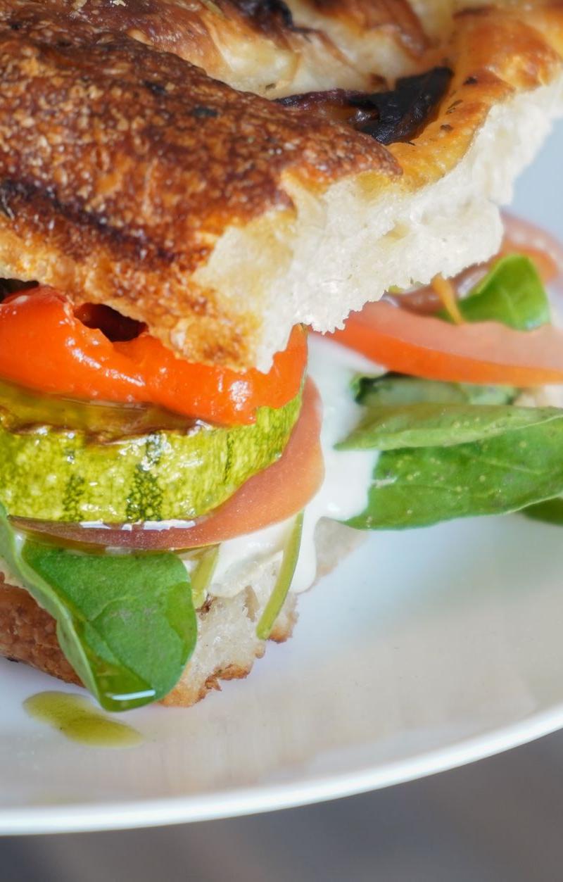 Crispy Pesto Mozzarella Zucchini Sandwich