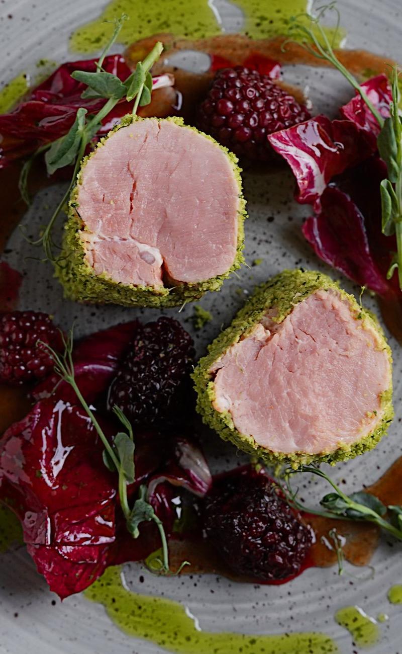 25-Min Garlic Herb Pork with Pan Sauce