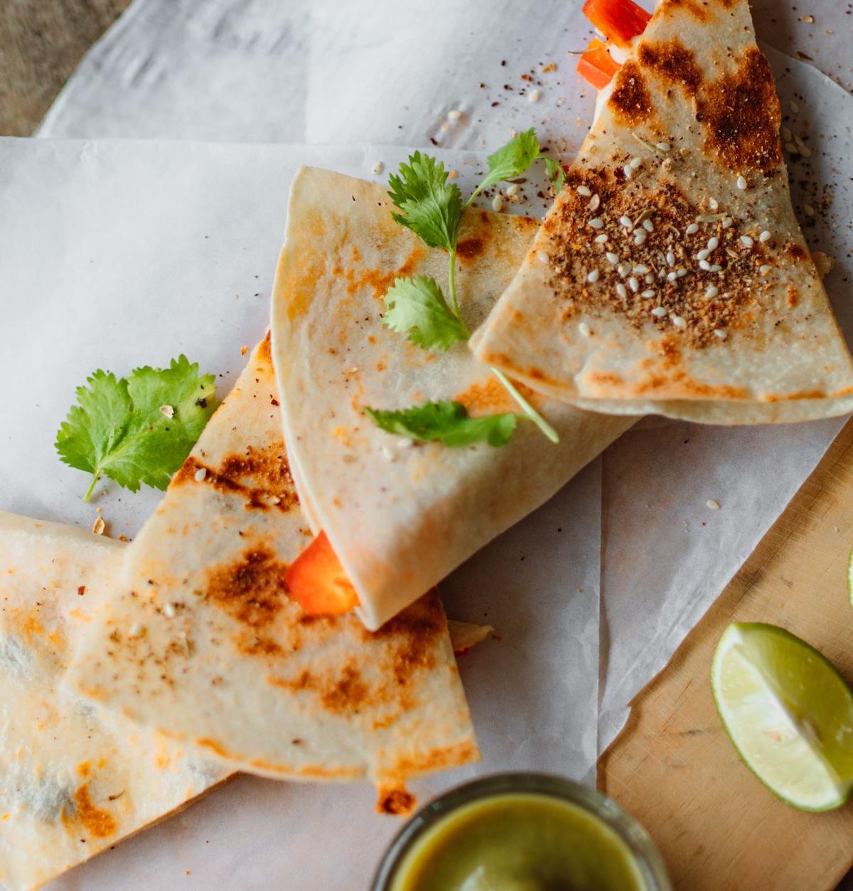 Crispy Air Fryer Quesadilla with Rotisserie Chicken