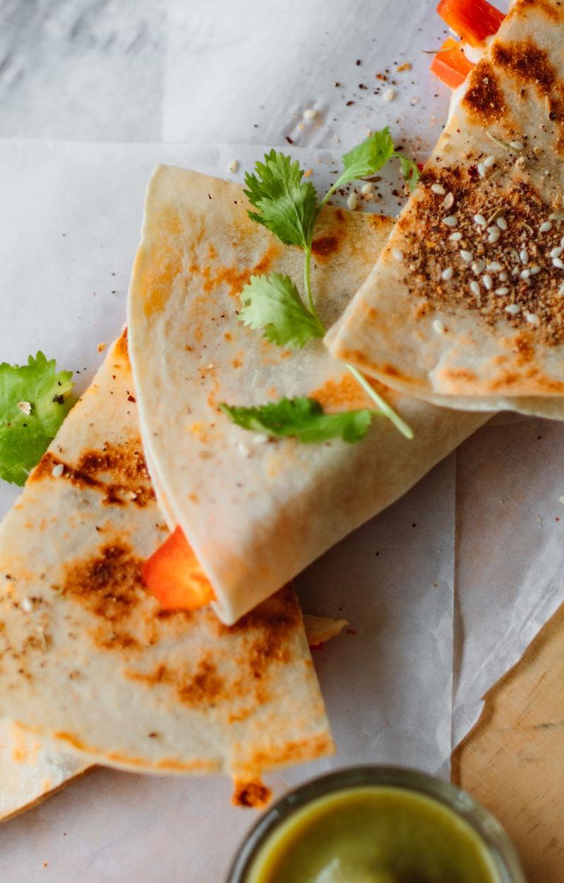 Crispy Air Fryer Quesadilla with Rotisserie Chicken