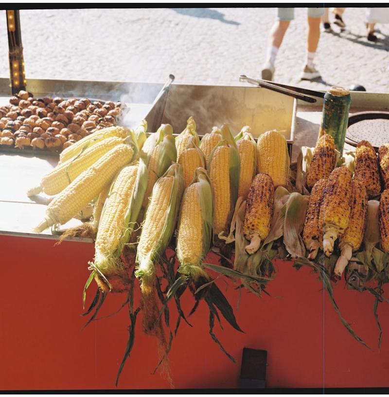 Sheet Pan Roasted Corn & Chestnuts