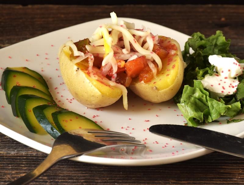 Loaded Microwave Baked Potato