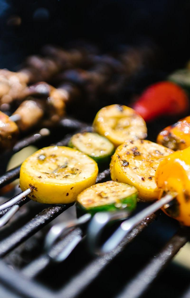 Charred Grilled Mushrooms & Veggies