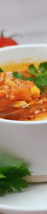 Creamy Tomato Soup with Gnocchi & Spinach