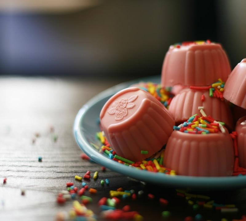 Strawberry Fudge Bites