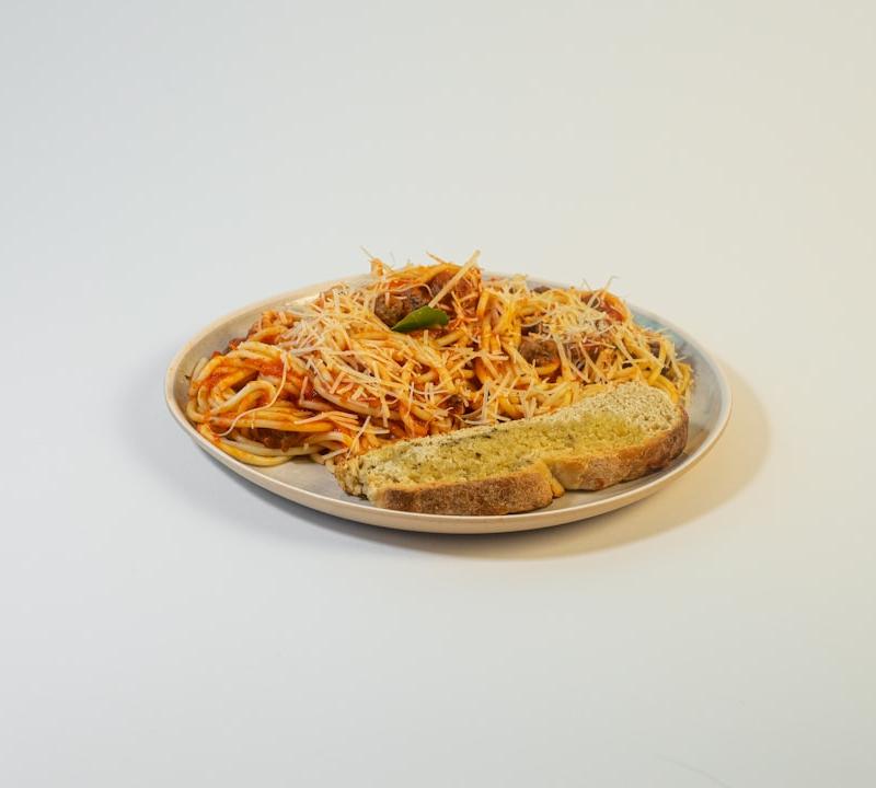 Cheesy Meatball Pasta Bake