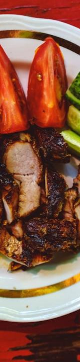 15-Min Skillet BBQ Pork with Tomato & Cucumber