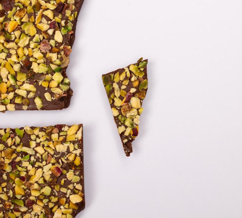 5-Min Chocolate Bark with Cranberries & Almonds