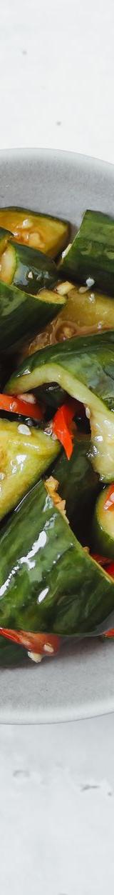 Smashed Garlic Cucumber Salad