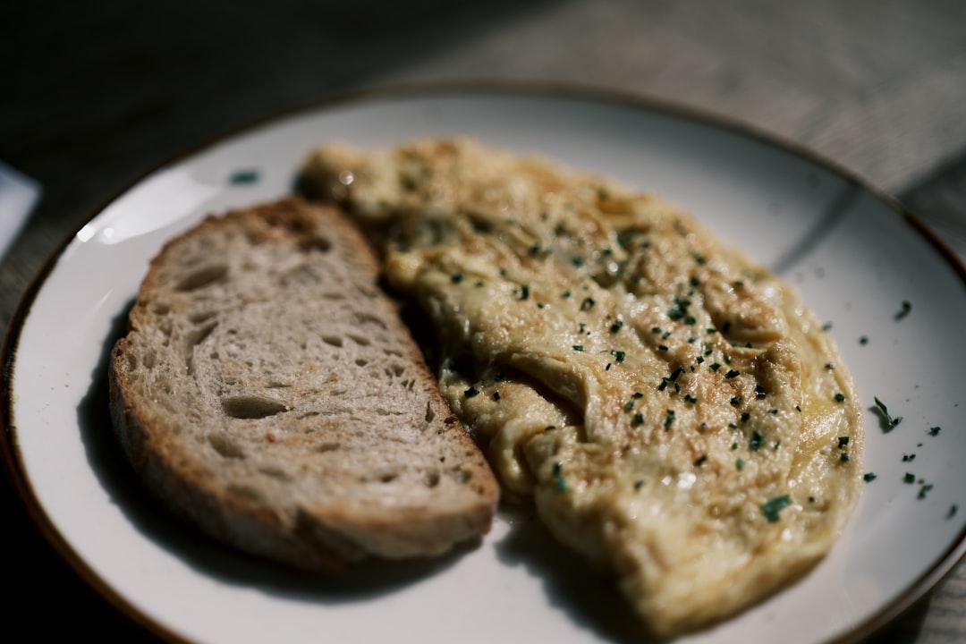 French Herb Omelet with Buttered Toast