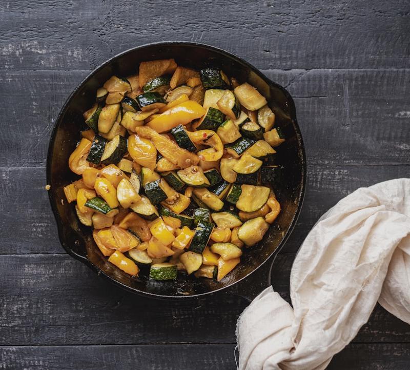 Crispy Garlic Zucchini with Parmesan