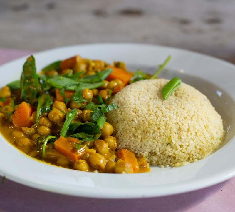 Coconut Chickpea Curry with Couscous