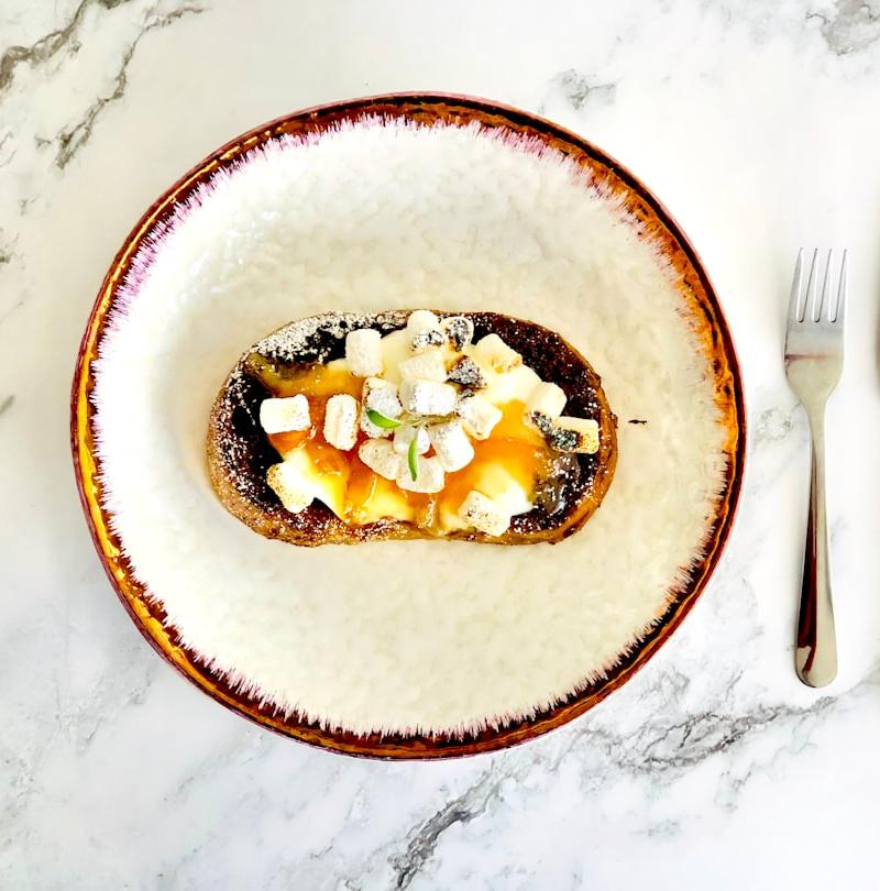Pear Honey Ricotta Toast