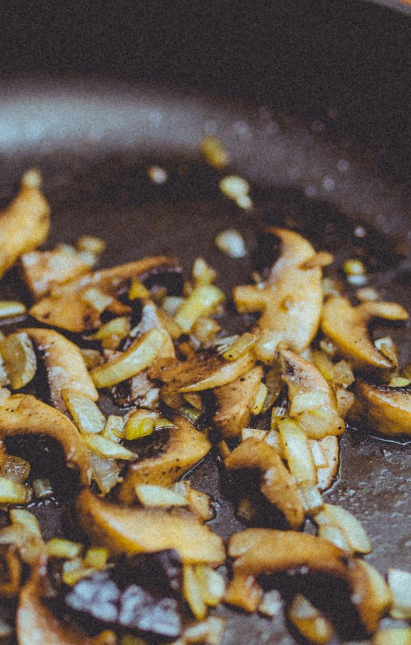 Sheet Pan Roasted Mushrooms with Caramelized Onions