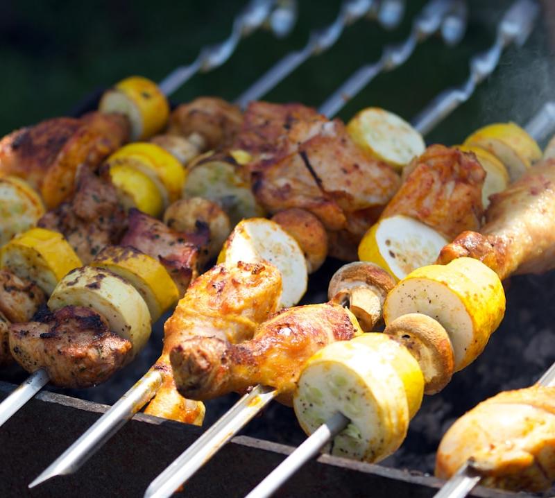 Grilled Chicken & Veggie Kabobs