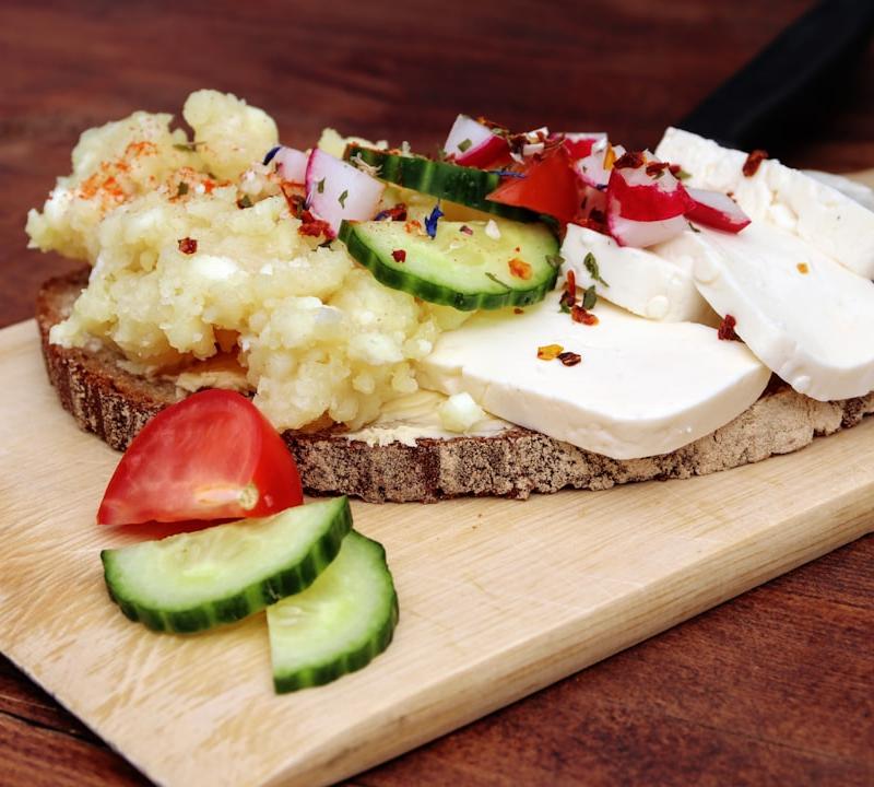 Cottage Cheese Toast with Crispy Cucumbers