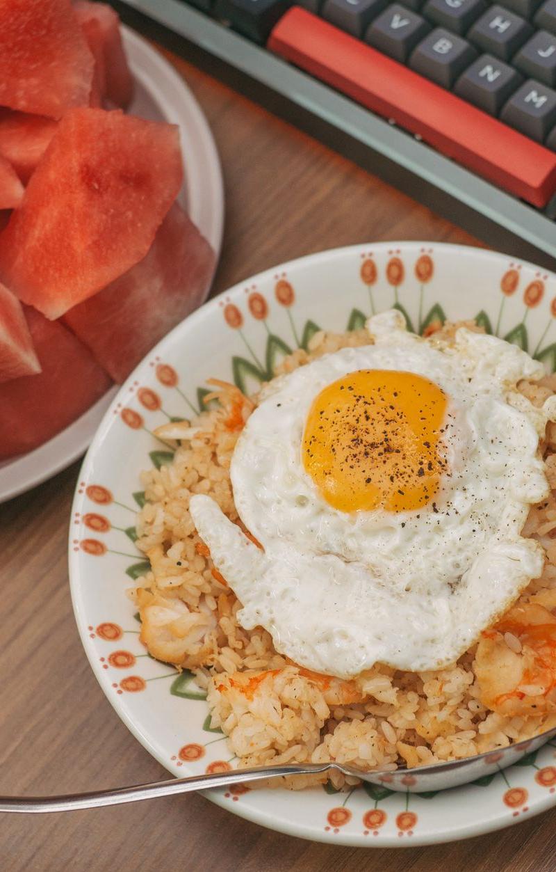 Breakfast Fried Rice with Crispy Egg
