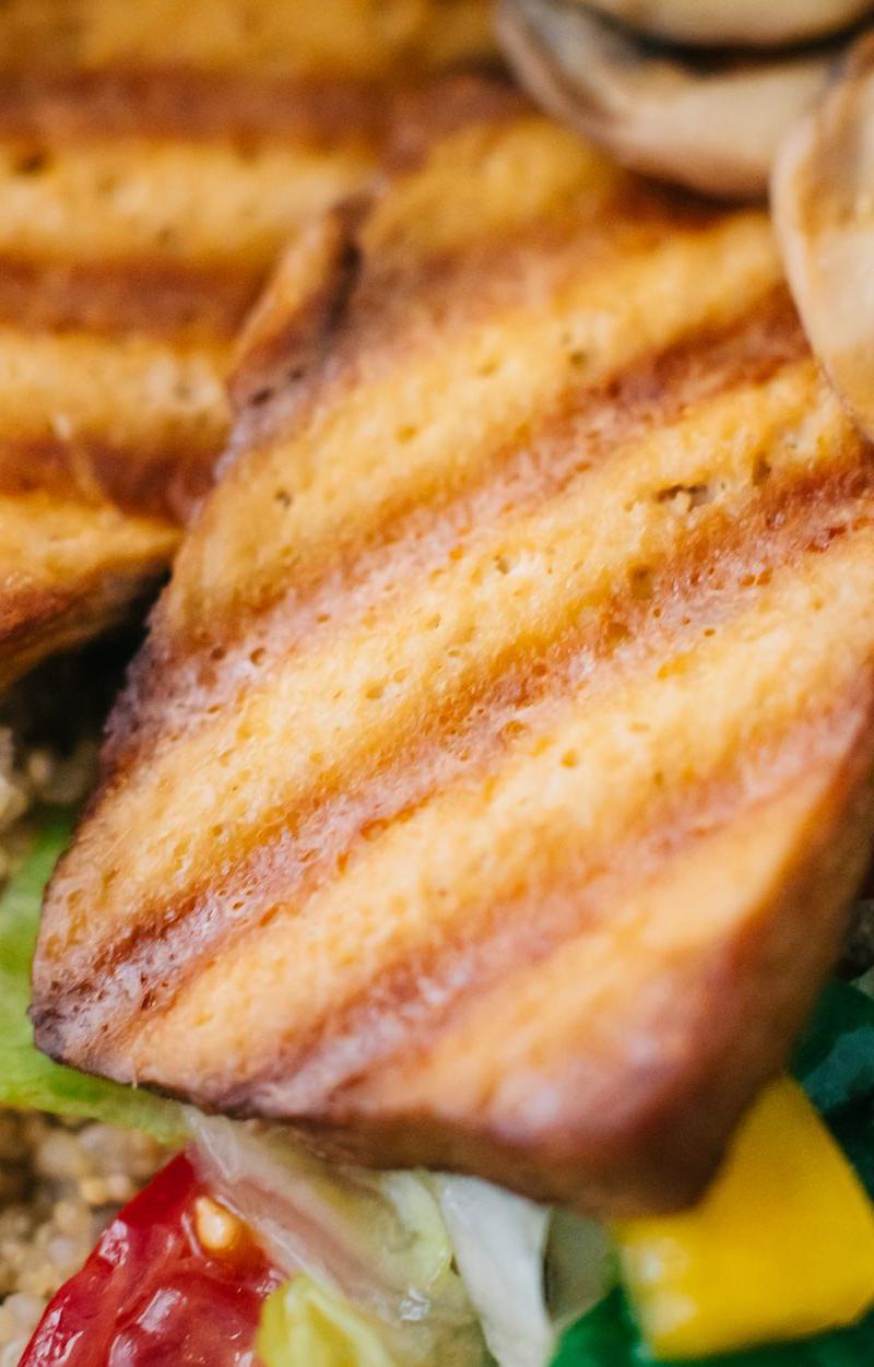 Sheet Pan BBQ Tofu with Quinoa & Mushrooms
