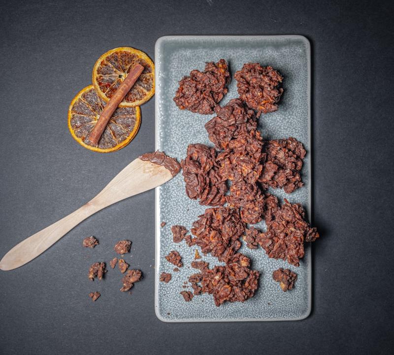 No-Bake Chocolate Butterscotch Haystacks