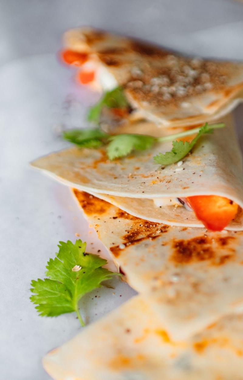 BBQ Chicken Quesadilla Wedges
