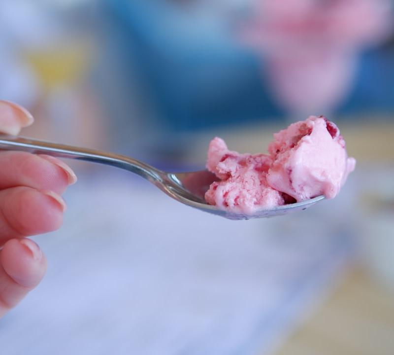 Honey Swirl Raspberry Frozen Yogurt