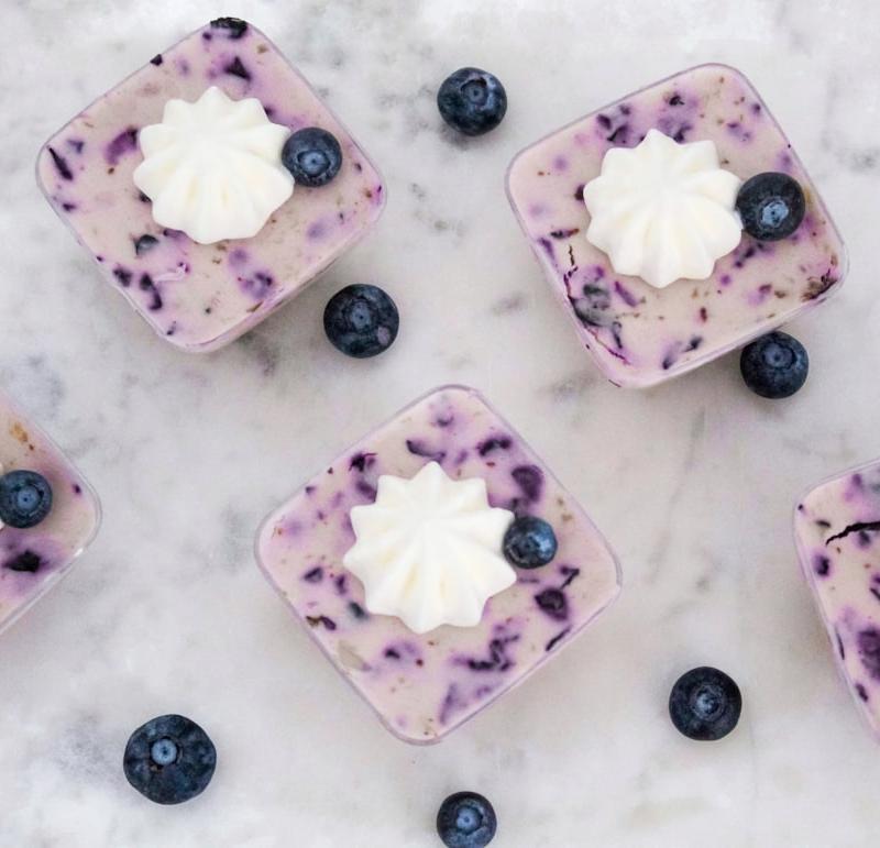Blueberry Almond Frozen Yogurt Bark