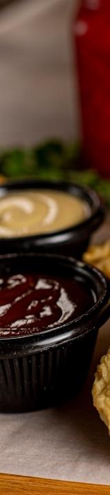 Crispy Popcorn Chicken with Fries & Dipping Sauce