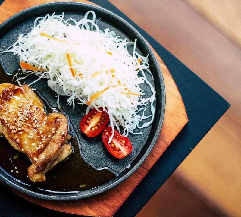 Air Fryer Teriyaki Chicken with Slaw