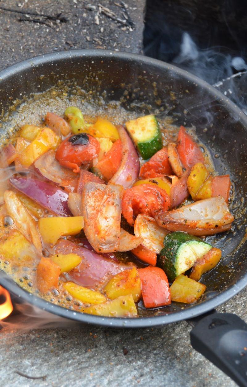 20-Min Kielbasa Veggie Skillet