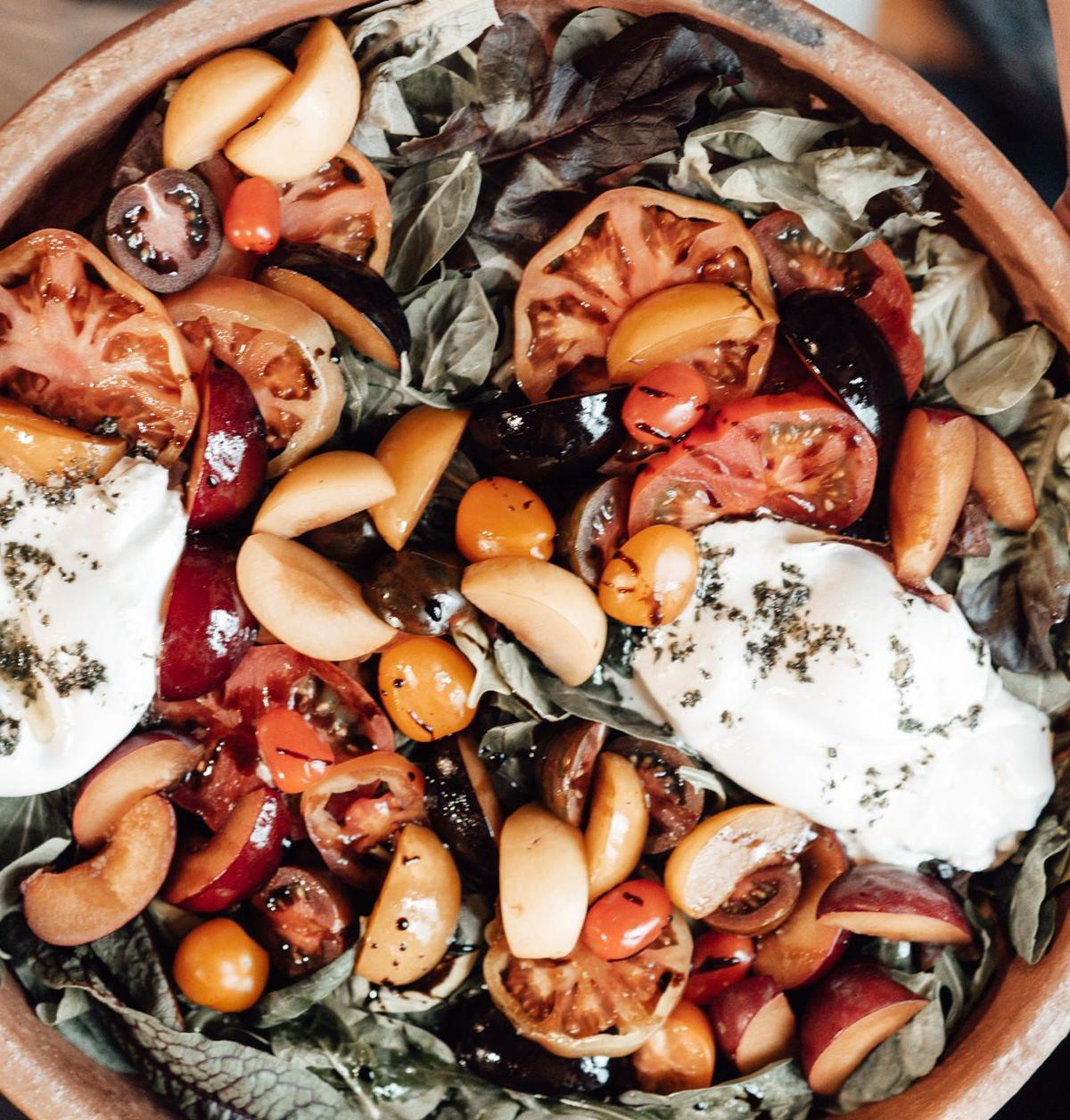 Stone Fruit Salad with Burrata