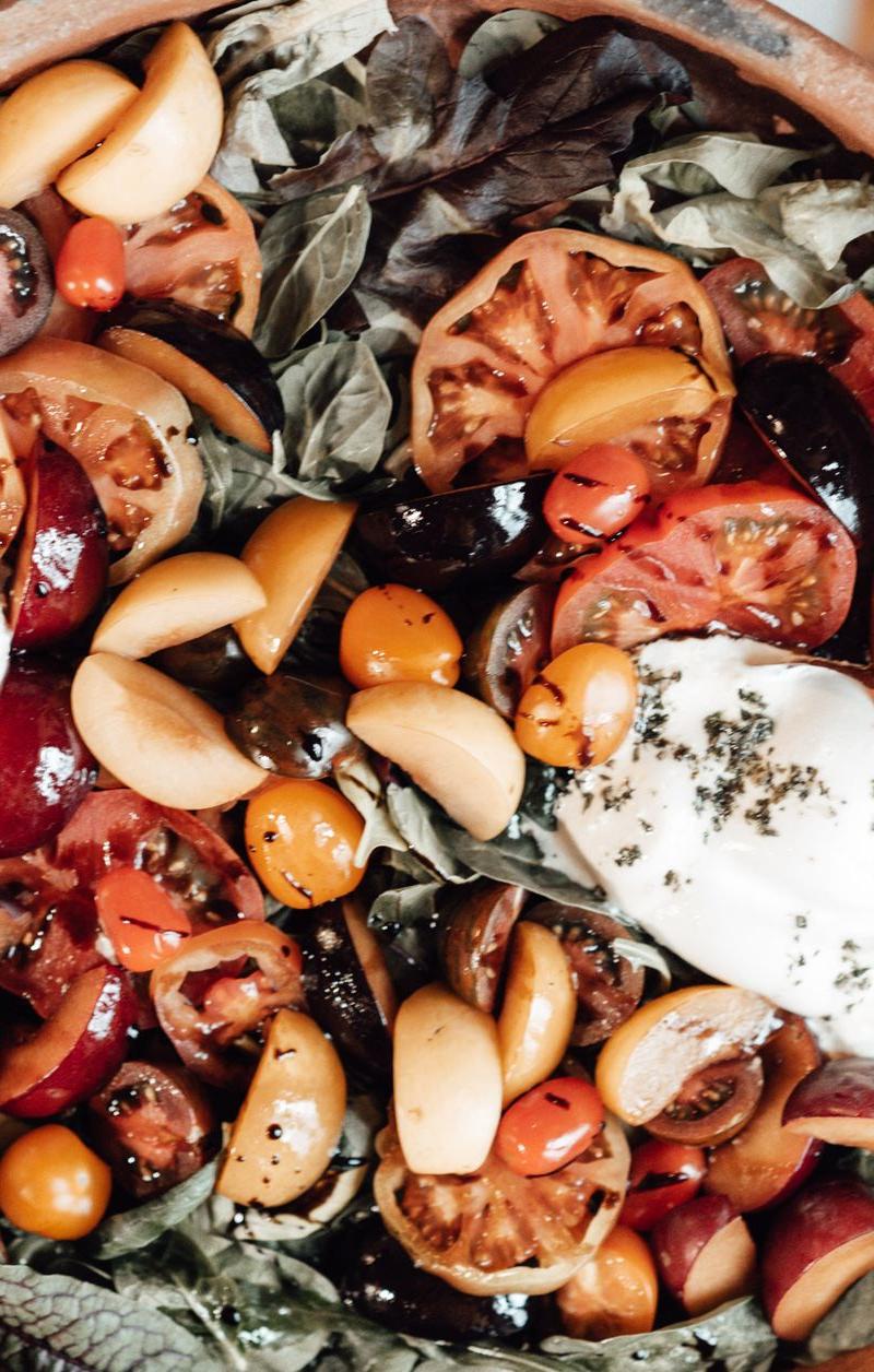 Stone Fruit Salad with Burrata