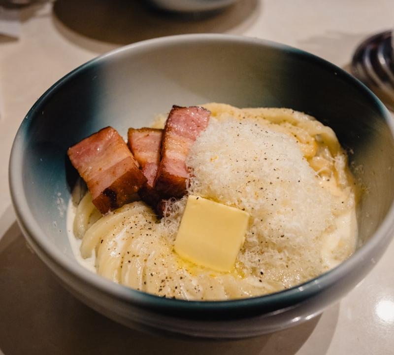 Crispy Bacon Butter Pasta