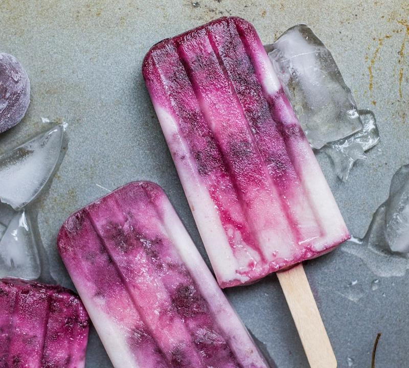 Berry Yogurt Popsicles